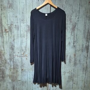 Old Navy Black Women's Long Sleeve Swing Dress
